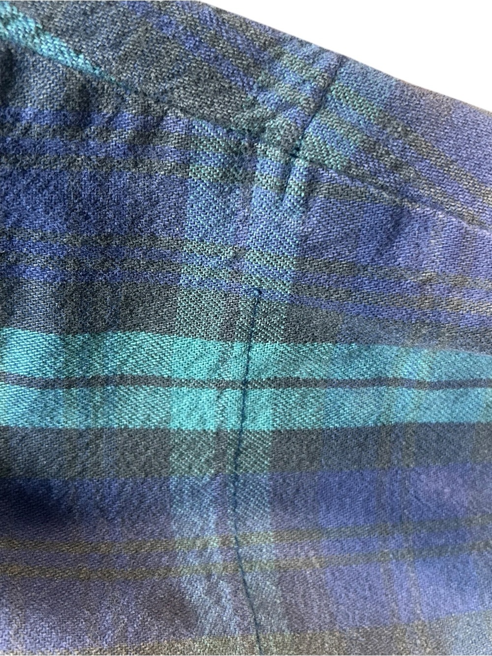 Vintage Marsha Sport Patchwork Denim Plaid Pullover 90s Grunge Top - Picture 7 of 14